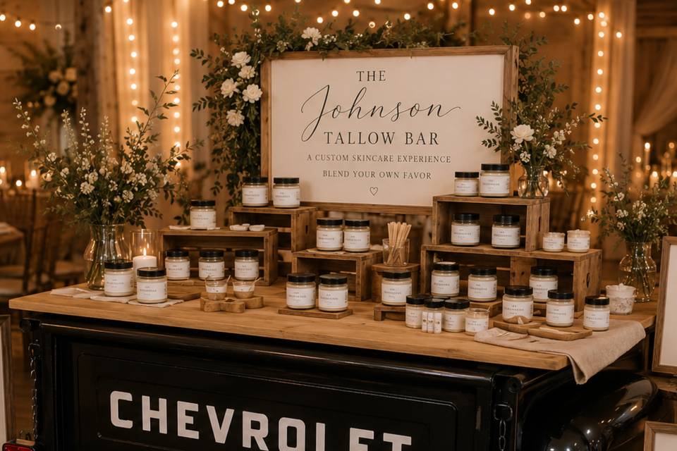 Luxury Wedding Tallow Bar Expe