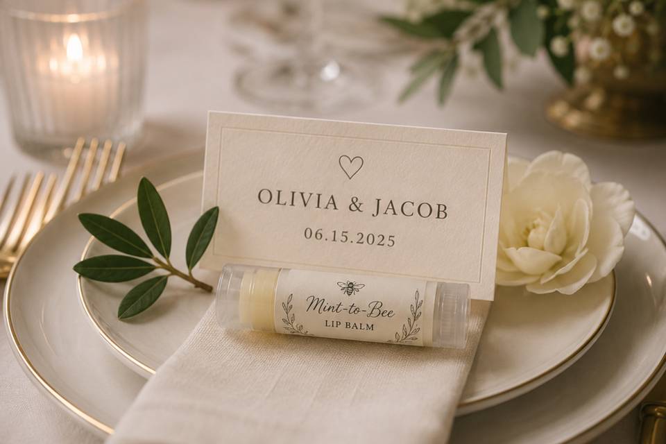 Elegant Wedding Lip Balm Place