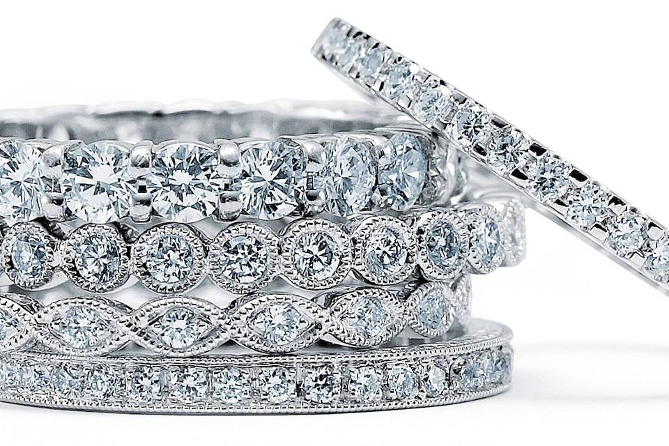 Stackable diamond bands