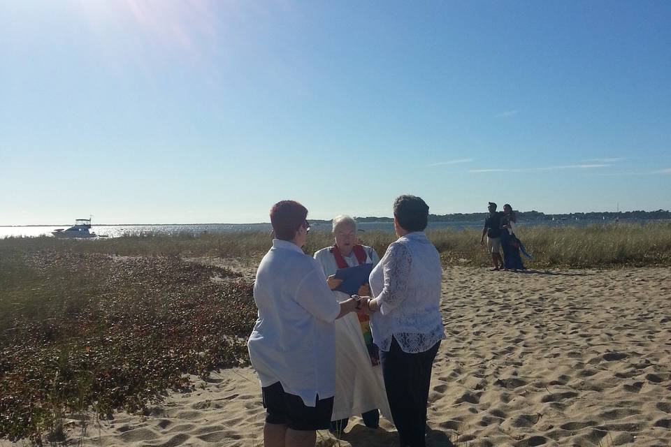 Wedding on Long Point, Provincetown Massachusetts