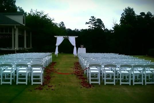 Wedding ceremony area