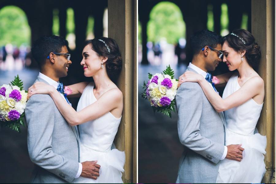 NYC elopement Makeup and hair