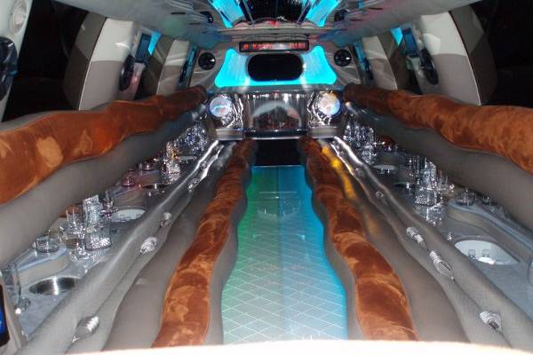 Inside limo