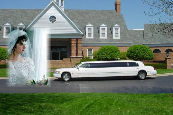 Bride & limo