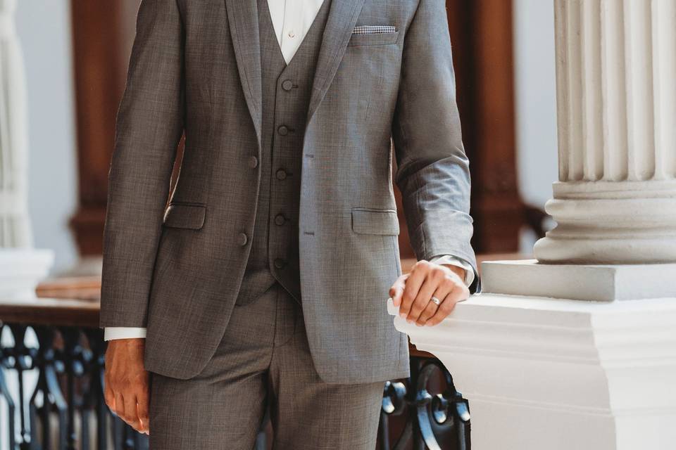 Gray suit