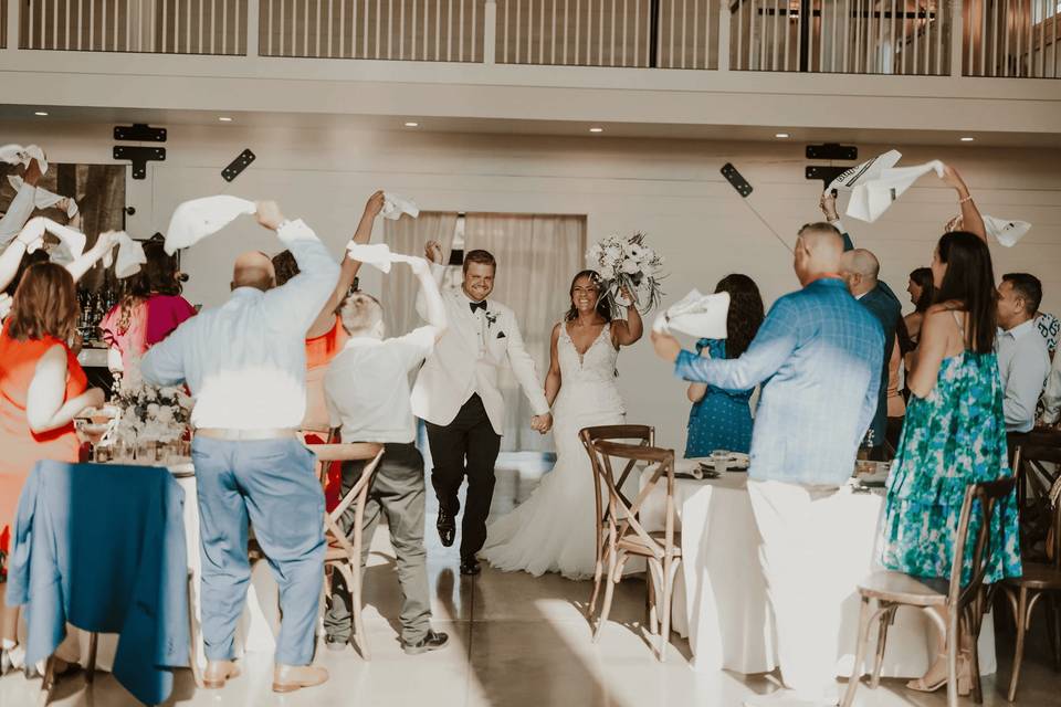 Rally Towel Wedding Entrance