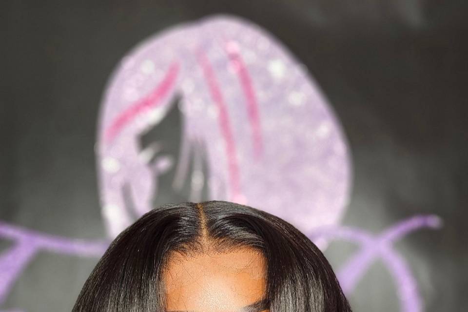 Custom kinky straight wig