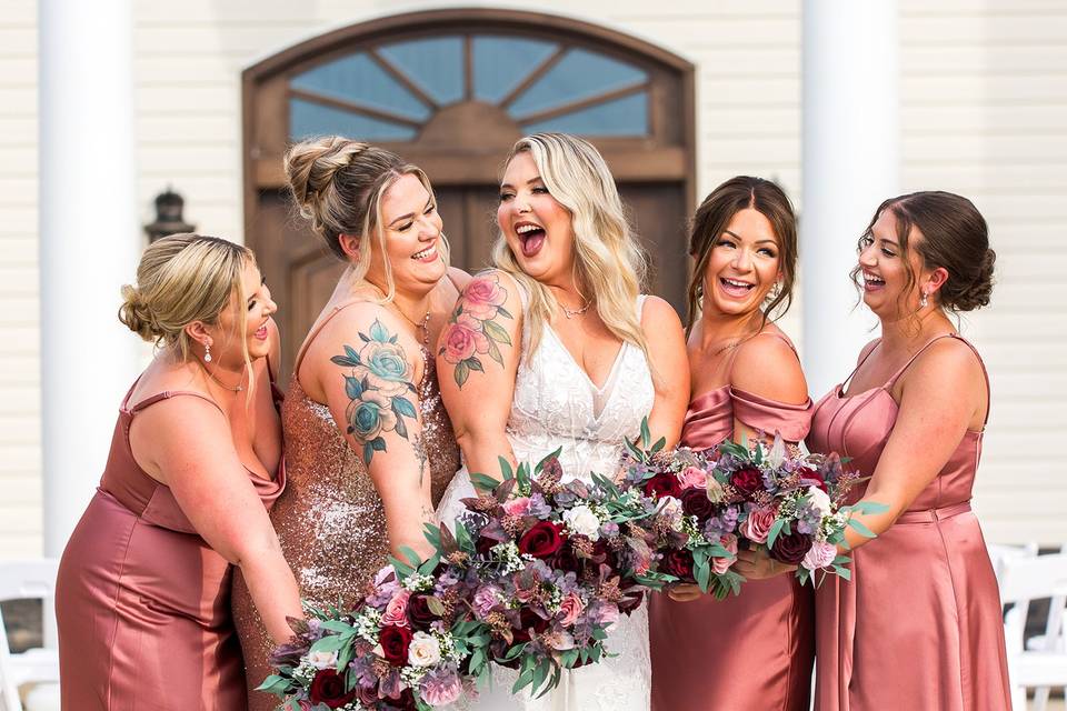 Bridesmaids Candid Portrait