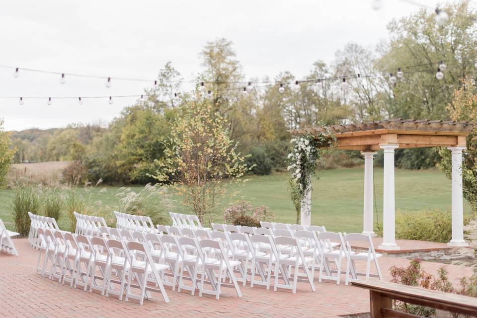 Oct wedding on patio