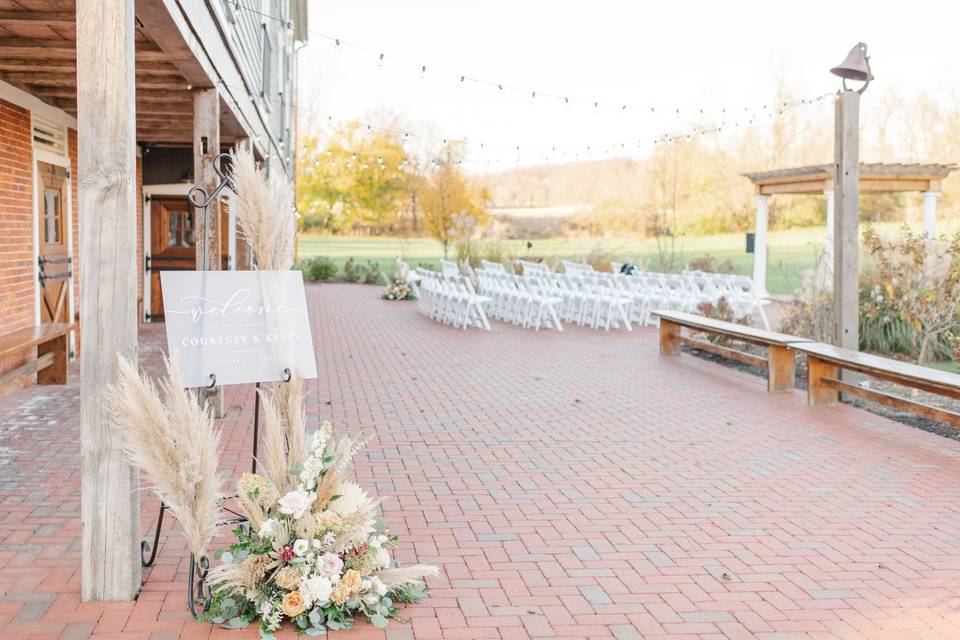 Nov ceremony on patio