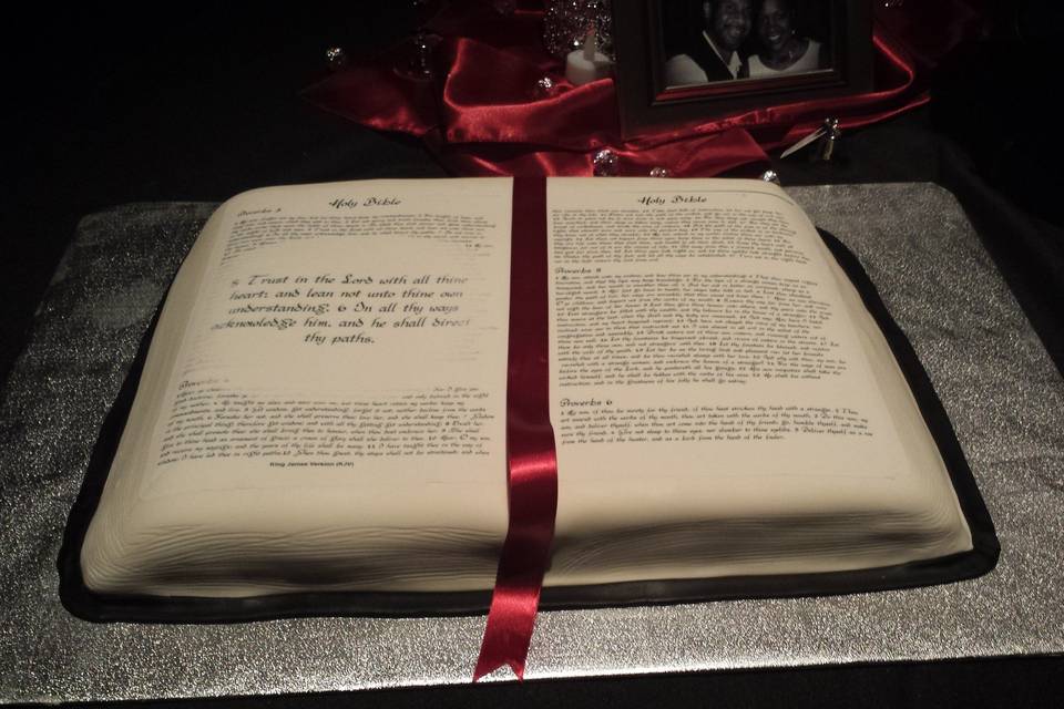 Bible Groom's Cake