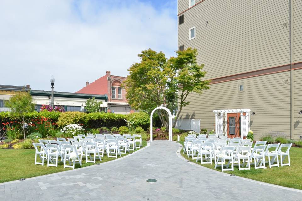 Outdoor ceremony setup