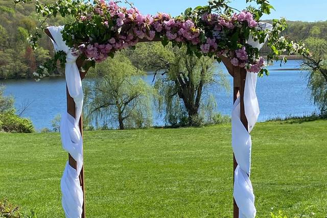 Outdoor ceremony area