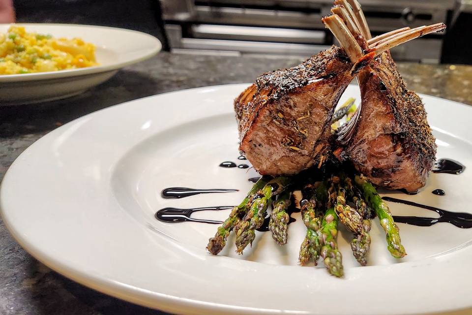 Wood grilled lamb chops