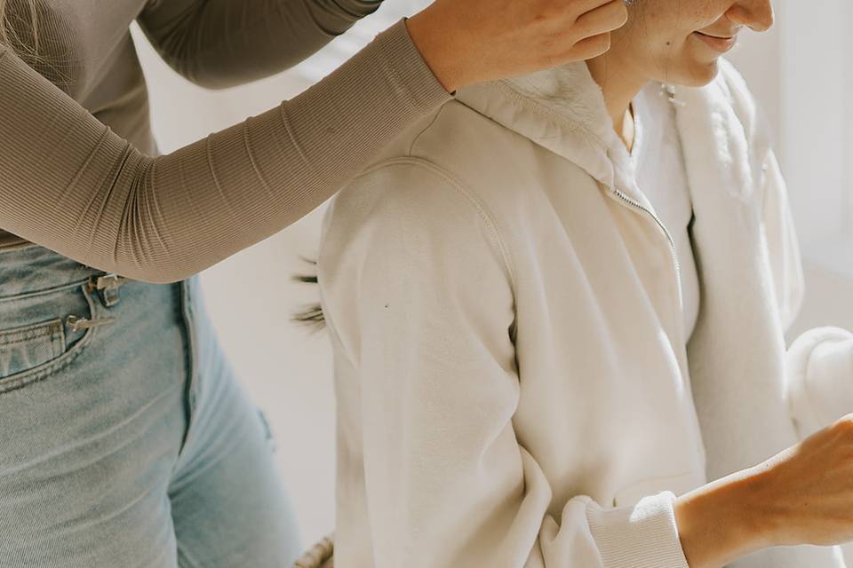 Bridal Blowout prep