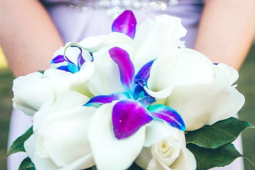 Bride holding a bouquet