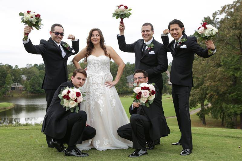 Bride and groomsmen