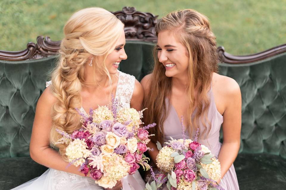 Bride and the maid of honor