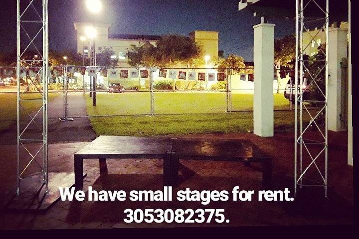 Stages and trussing.