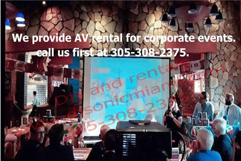 AV system rental.Corporate