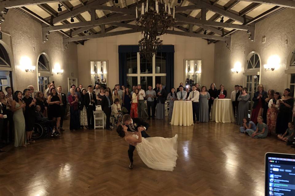 First dance in the ballroom
