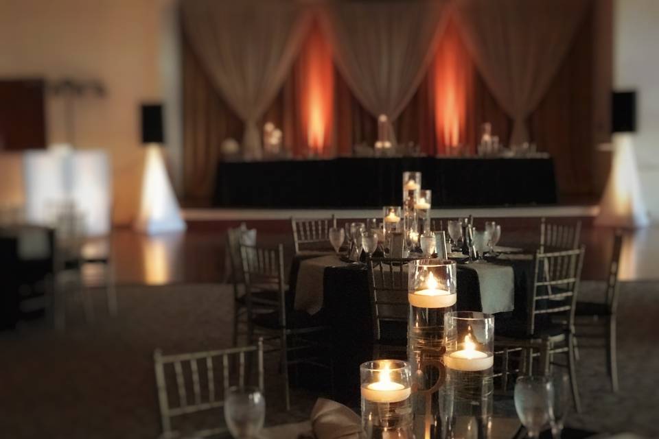 Candlelit tables