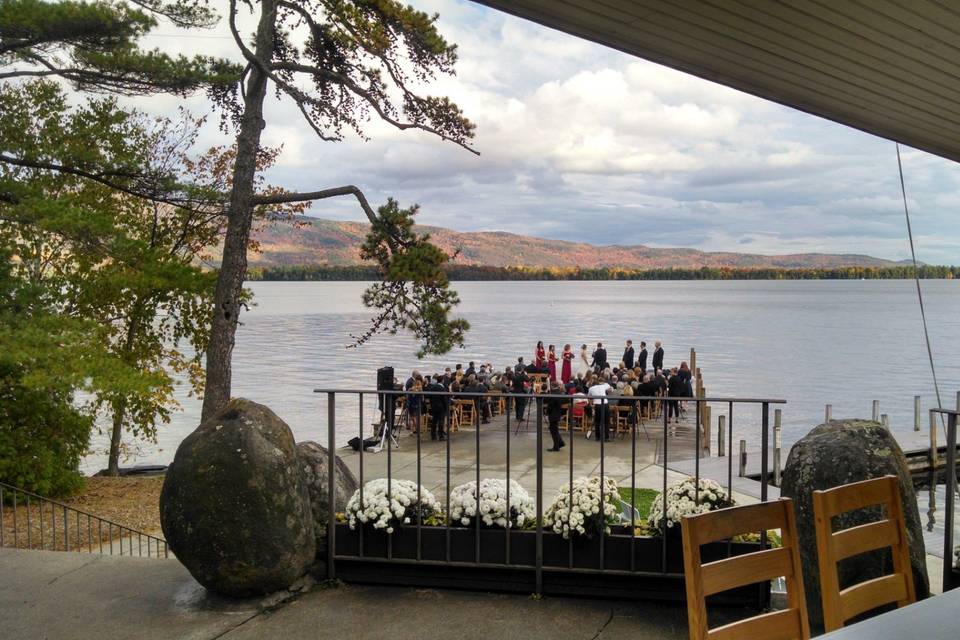 Lake George wedding ceremony