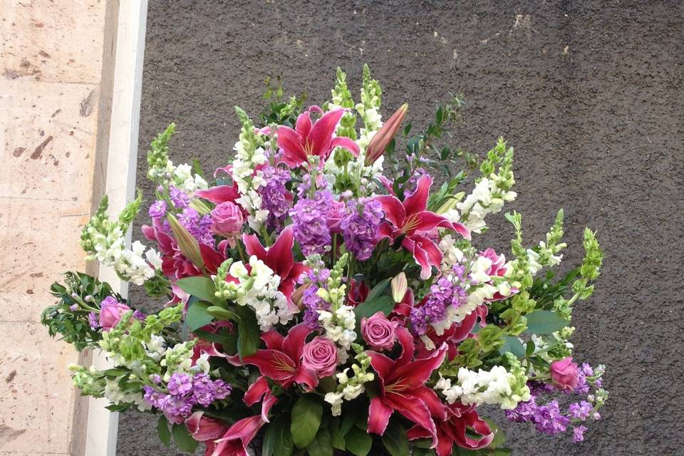 Outdoor floral arrangement