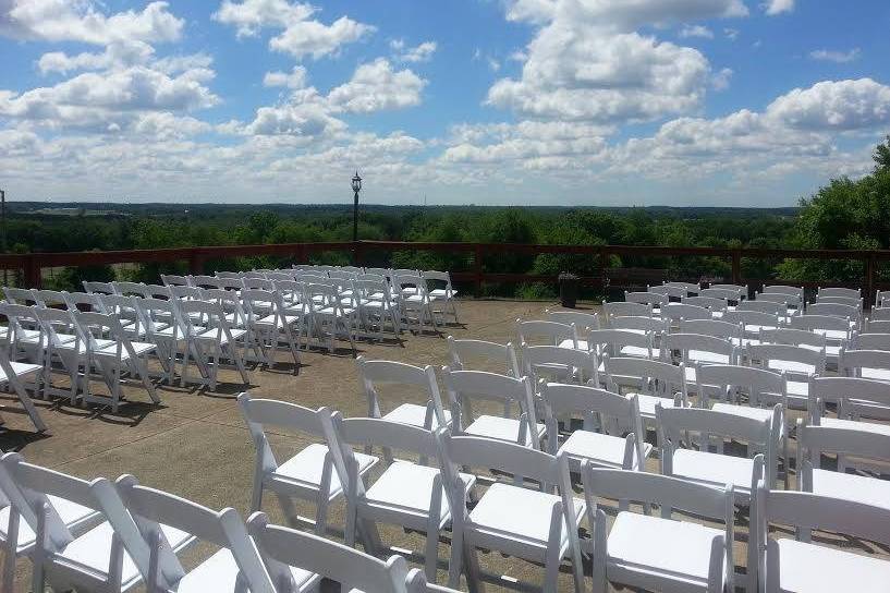 Ceremony set up at orchard lane events