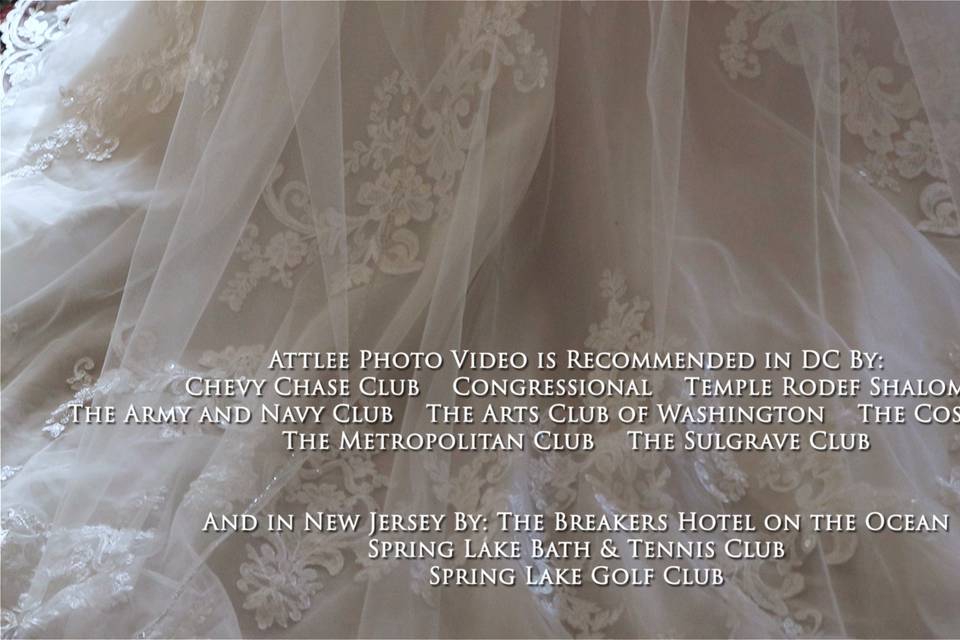 DC NJ Wedding Photo Video List