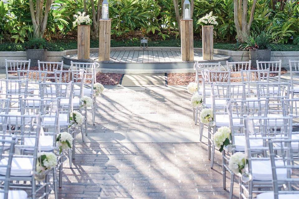 Wedding ceremony area