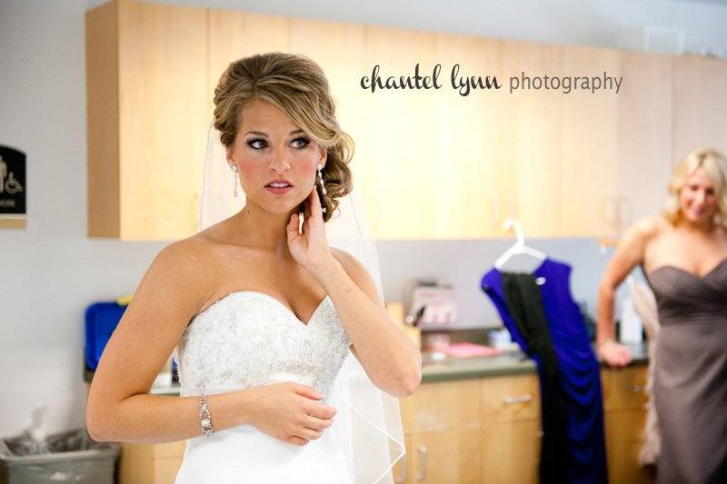 Bride getting ready