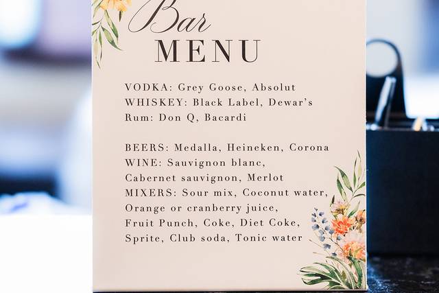Bar Menu