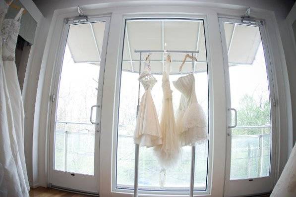 Hanging dresses