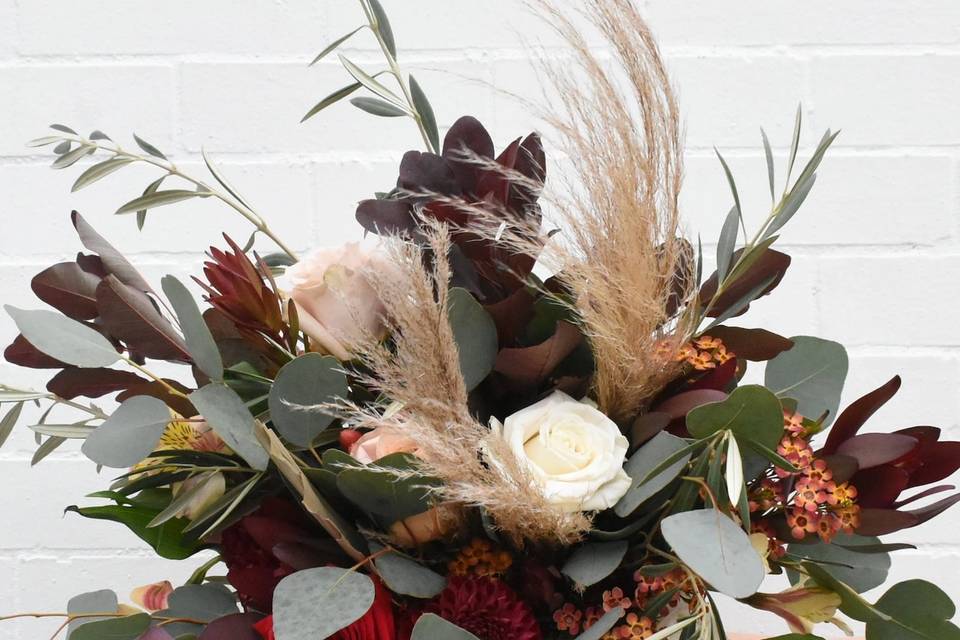 Custom palette bridal bouquet