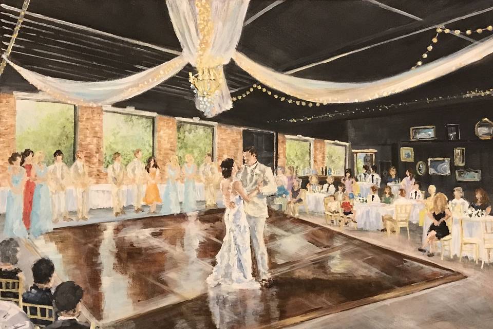 Live first dance painting