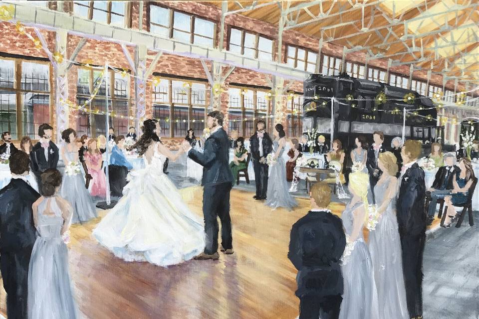 First dance live painting