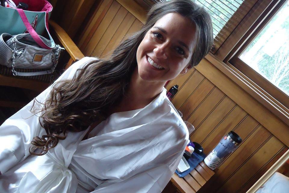 Beautiful bride in the dressing area