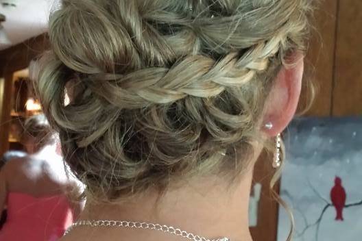 Updo with braids