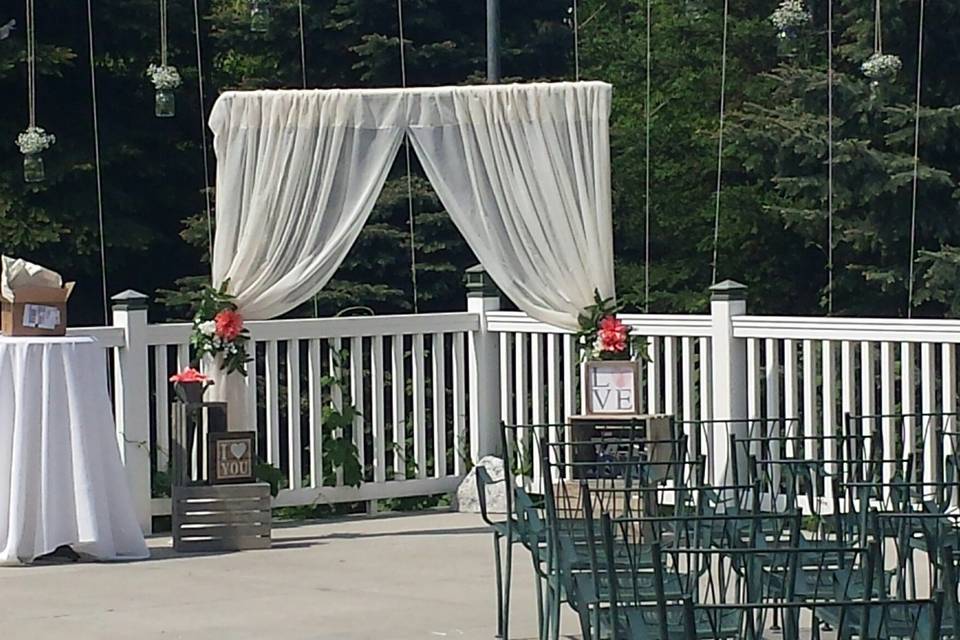 Outdoor wedding ceremony