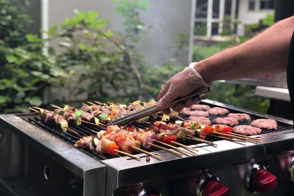 Skewers on the grill
