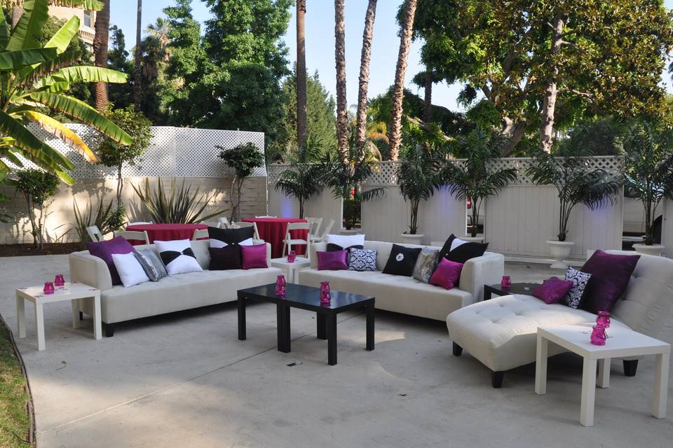 Outdoor lounge area