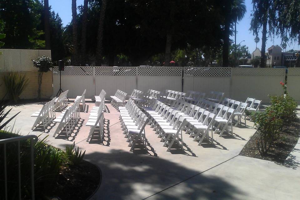 Ceremony seating area​