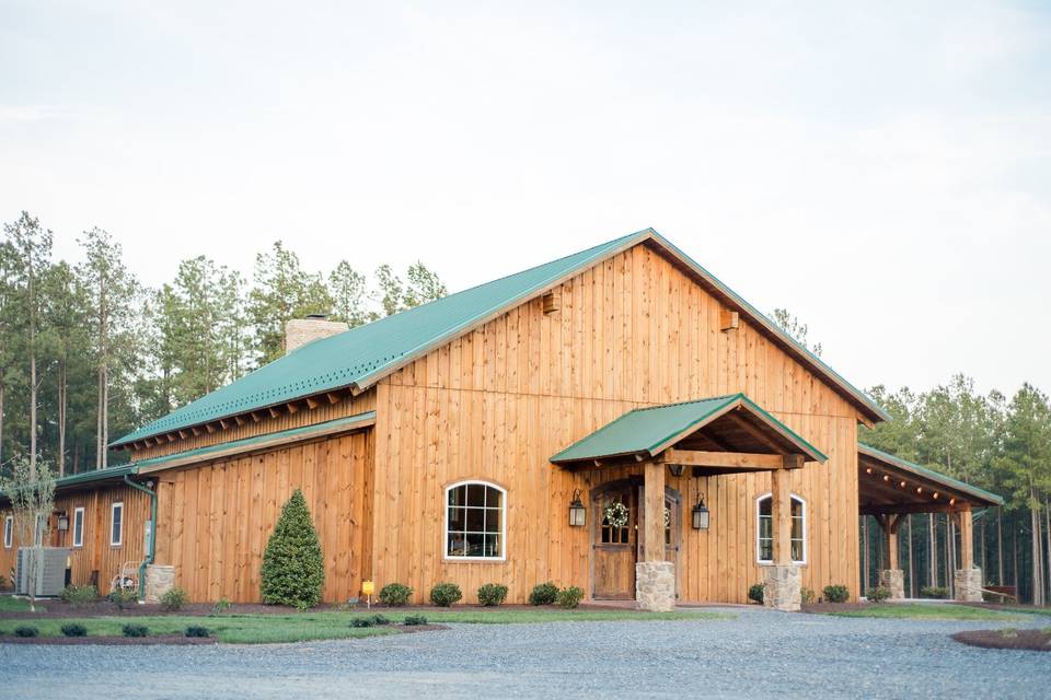 Front side of barn