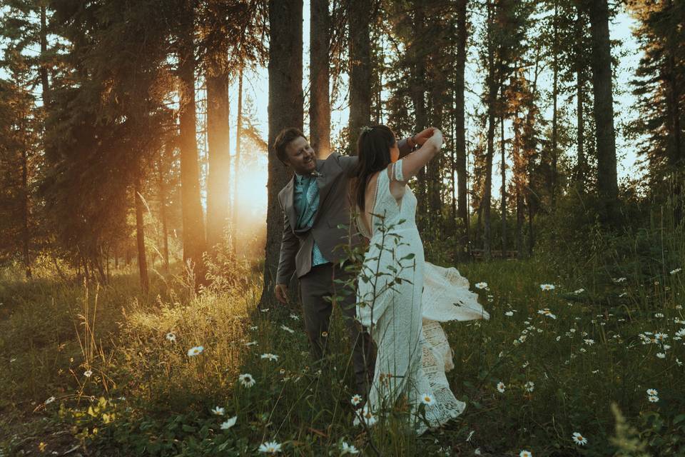 Trails with wild daisy's.
