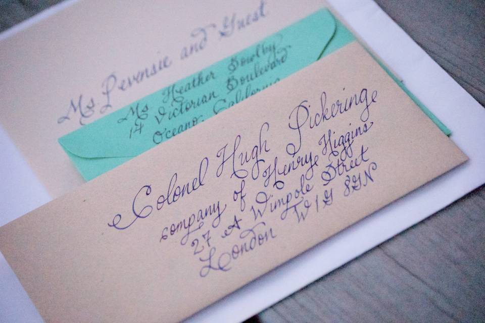 Invitations: Inner, Return, and Outer Envelopes