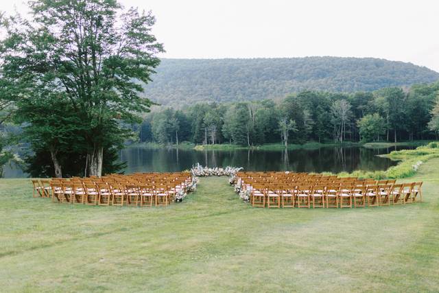 Ceremony by pond