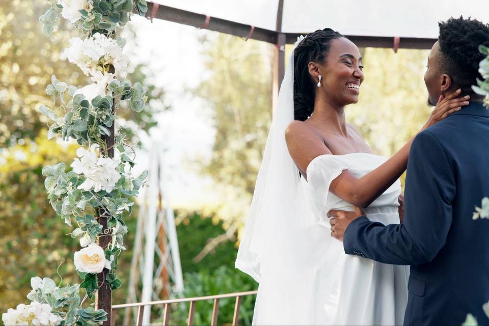 Ceremony by pond