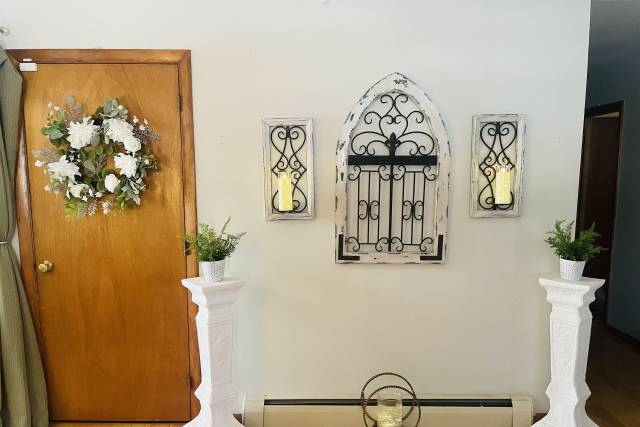 The wedding area at my home