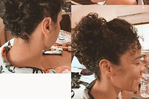 French twist with curls